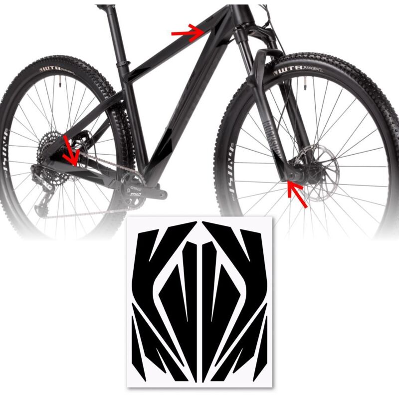 Sticker Adesivi Rifrangenti Bici Time Reflex Tab, Nero