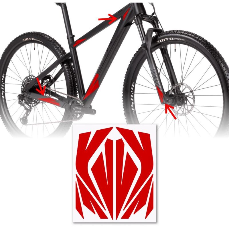 Sticker Adesivi Rifrangenti Bici Time Reflex Tab, Rosso