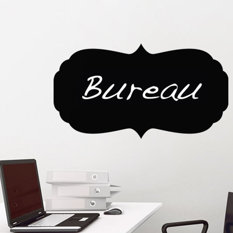 Sticker ardoise tableau noir - stickers muraux adhésif effaçable - bulle design - 75X140cm