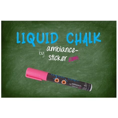 Sticker ardoise tableau noir - stickers muraux adhésif effaçable - CRAIE LIQUIDE POUR ARDOISE, TABLEAU BLANC, VITRE - 3MM ROSE
