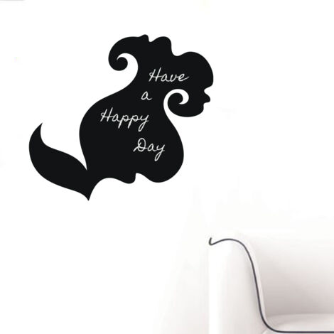 Sticker ardoise tableau noir - stickers muraux adhésif effaçable - DESIGN FLEUR - 40x45cm