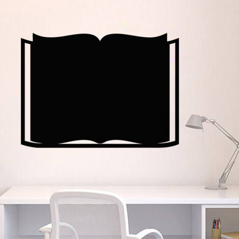 Sticker ardoise tableau noir - stickers muraux adhésif effaçable - DESIGN LIVRE - 30x40cm
