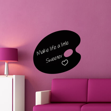 Sticker ardoise tableau noir - stickers muraux adhésif effaçable - PLATEAU DE PEINTRE - 95x105cm
