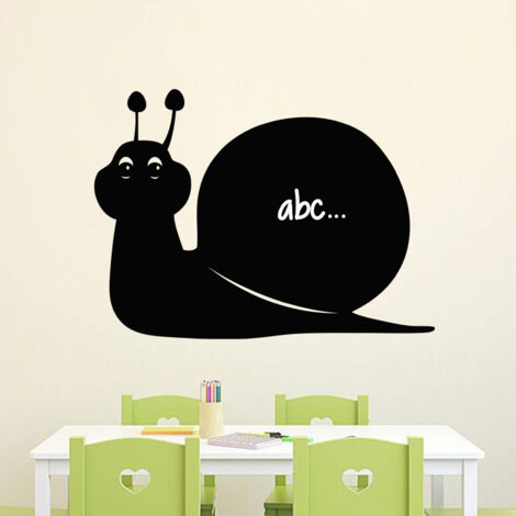 Sticker ardoise tableau noir - stickers muraux adhésif effaçable - SILHOUETTE ESCARGOT - 30x40cm