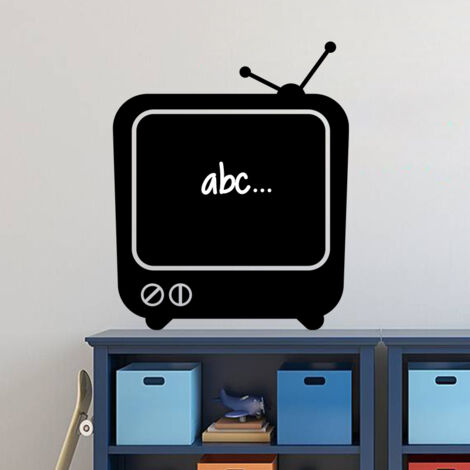 Sticker ardoise tableau noir - stickers muraux adhésif effaçable - TÉLÉVISION ANCIENNE - 55x45cm