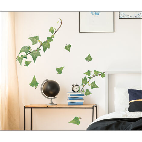 Sticker Autocollant Nature, Photo de Lierre Grimpant, Déco Murale Intérieure, 68 cm X 24 cm, Décoratif pour Murs et Sols