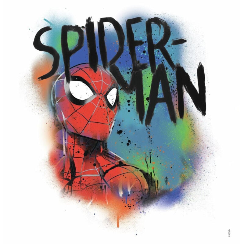 Roommates - Sticker Avengers repositionnable Spider-man Graffiti Marvel 46,4CM x 43,8CM