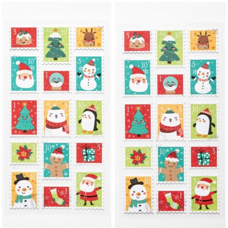 STICKER BRIEFMARKE WEIHNACHTEN 10X21,5 - Feeric lights & christmas