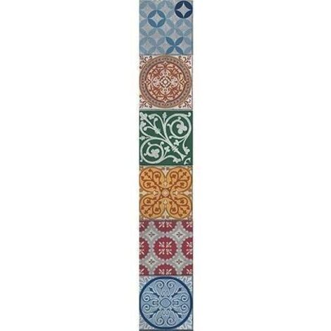 Sticker Carrelage Autocollant 15x15 cm x6, Motifs Ciment Multicouleurs, Décoratif Adhésif pour Carrelage Mural et Sol.