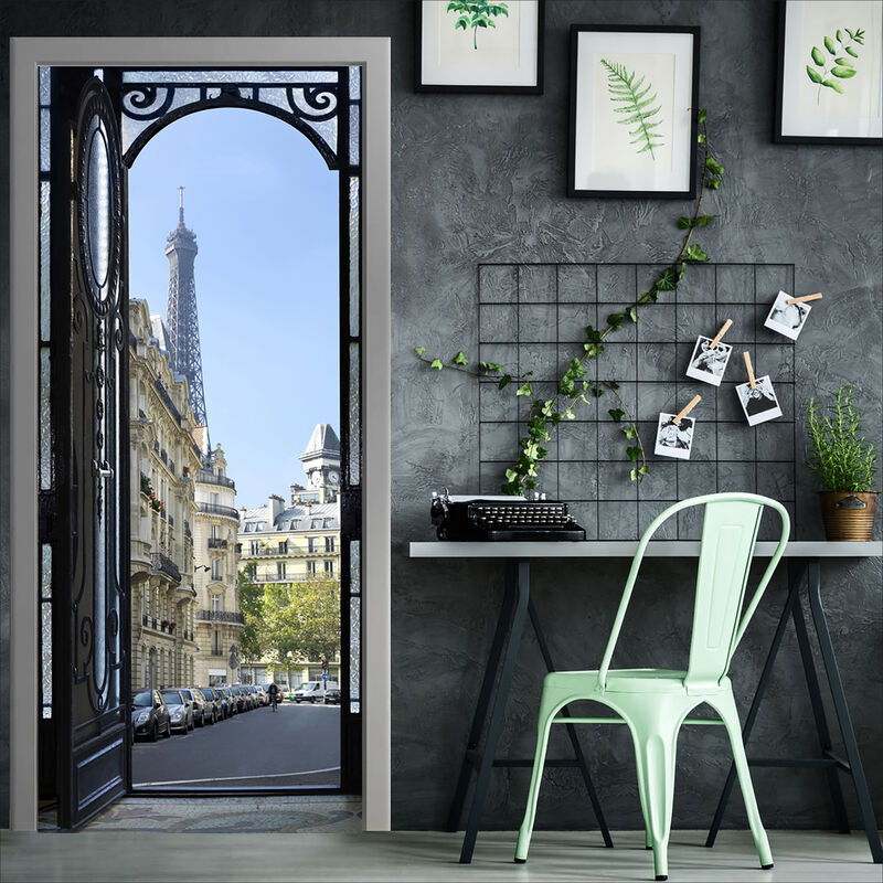 Sticker Mural Photo Décorative Paris Printemps, Trompe l'oeil 60x170cm - Décorez votre Intérieur avec Style et Élégance