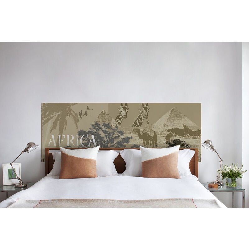 Sticker mural Afrique 160x60cm - Déco tête de lit stylisée pour décorer votre chambre - Dessin mural pour une décoration unique.