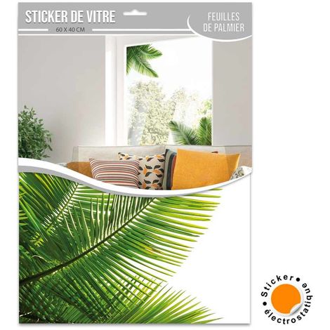 Sticker de vitre Feuilles de palmier - 60 x 40