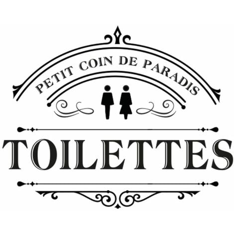 Sticker décoratif de porte Toilettes