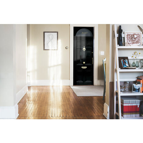 Sticker décoratif pour porte, typique de londre style 10 downing street, 83 cm X 204 cm - Noir