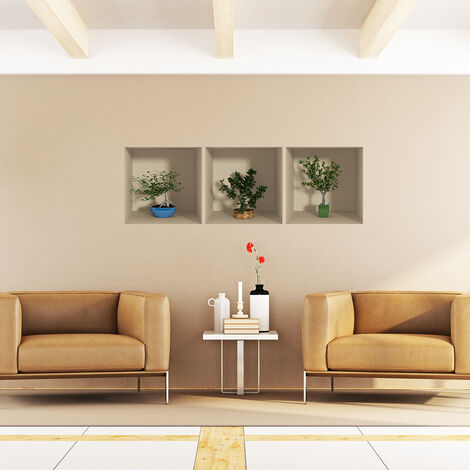 Sticker effet 3D petits arbres 30 x 90 cm