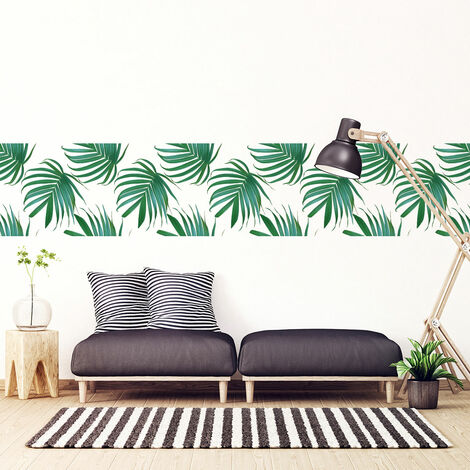 Sticker effet papier peint - FEUILLES DE PALMIERS - 30x30cm