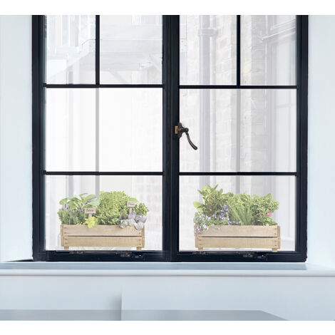 Sticker électrostatique pour vitre, pot de fleur pour décorer sa fenêtre, original, utile sécurité transparence baie vitrée, 21 cm X 29,7 cm - Vert