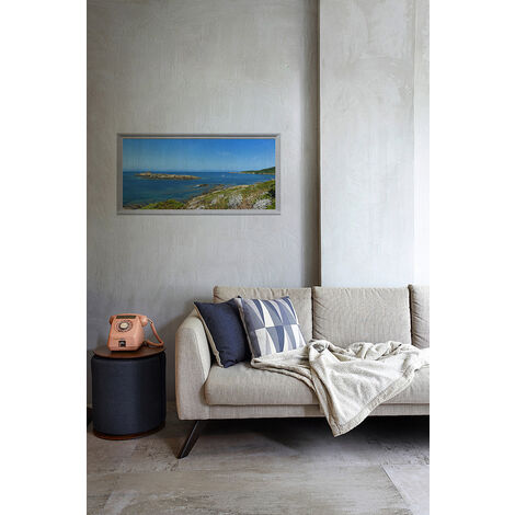 Sticker Fenêtre 3D France Ile Paradisiaque 60x120cm - Déco Dépaysante Trompe l'Oeil pour Maison et Bureau