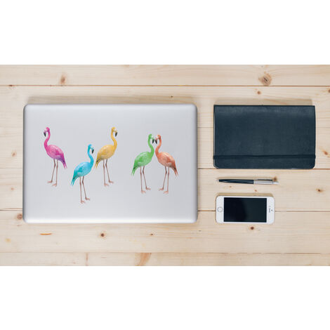 Sticker Flamant Rose Autocollant 21x29,7cm - Déco Rigolote pour Murs et Meubles - Plusieurs Couleurs Disponibles