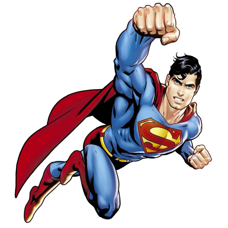 Roommates - Sticker géant repositionnable Superman dc Comics 68,6CM x 101,6CM