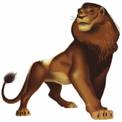 Sticker Geant Simba Film Le Roi Lion Disney 64 X 66 Cm