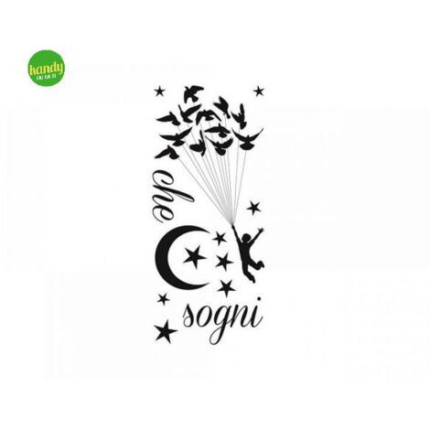 Sticker i sogni Crearreda adesivo murale frasi famose 15x31 cm