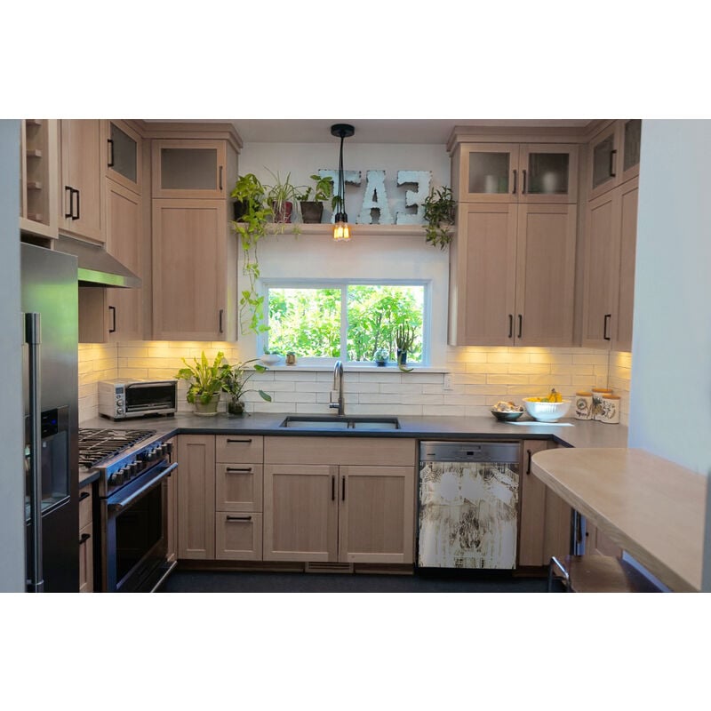 Sticker Trompe l'oeil pour décoration intérieure, 59 cm x 70 cm, lave vaisselle, produit décoratif