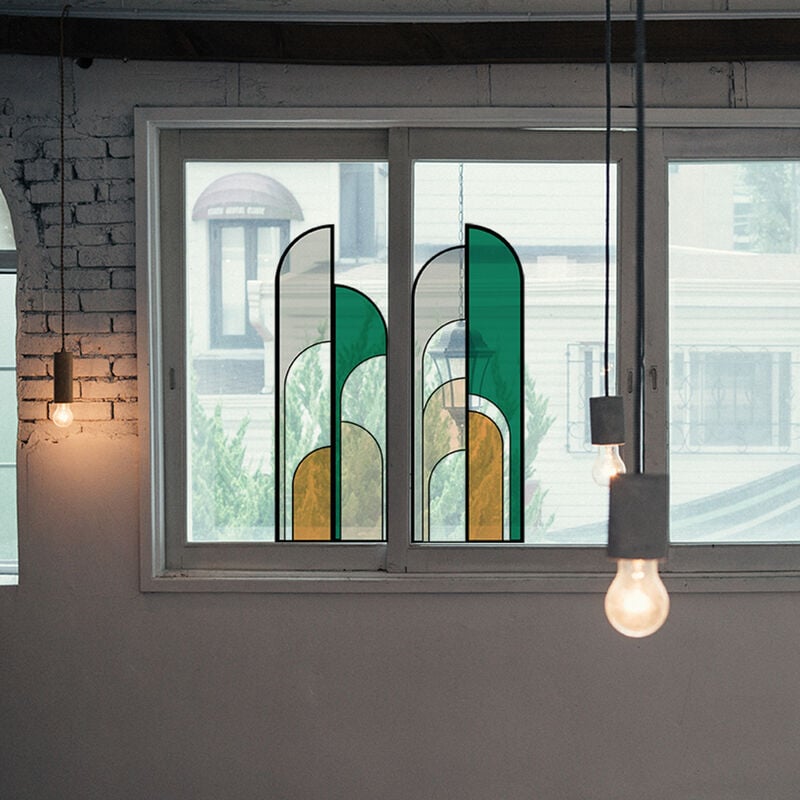 Sticker Vitre Adhésif 23x67cm - Vitrail Électrostatique pour Fenêtre - Décoration Intérieure Belle et Originale