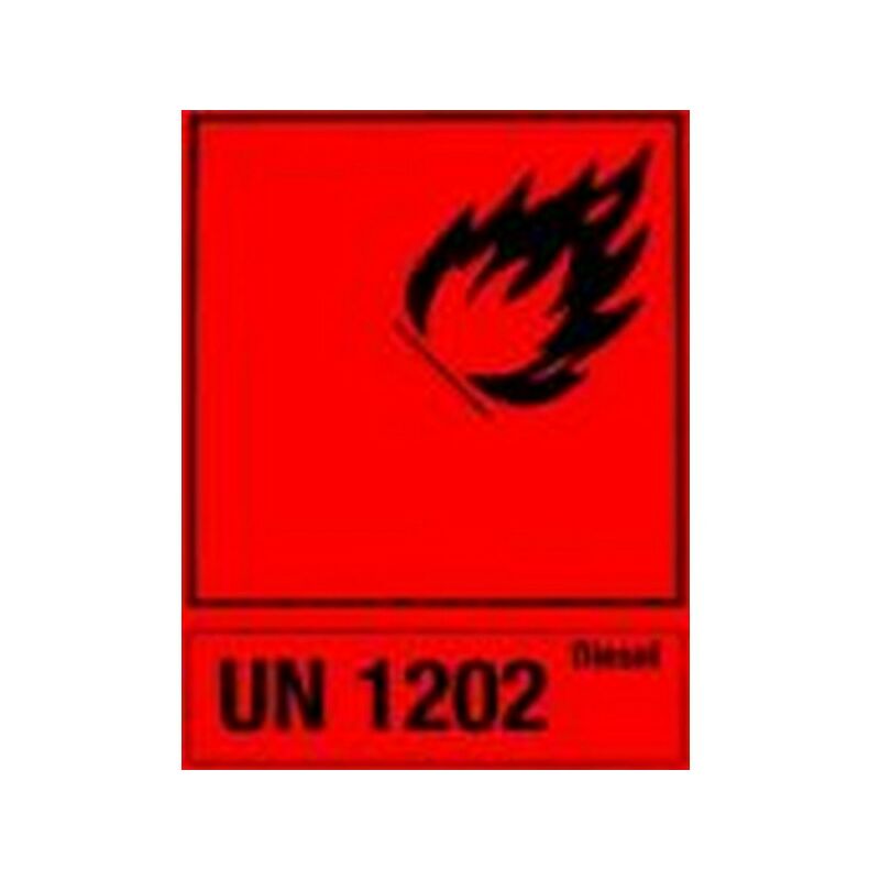 Image of Hewlett Packard - Sticker Merci Pericolose Per Lamiera D'Acciaio Lattine Di Benzina, Denominazione: Un 1203 Essence