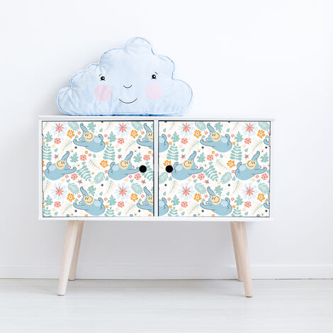 Sticker meuble enfant gorille se balançant dans la jungle 40 x 60 cm