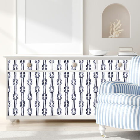 Sticker meuble marin cordes de bateau 40 x 60 cm