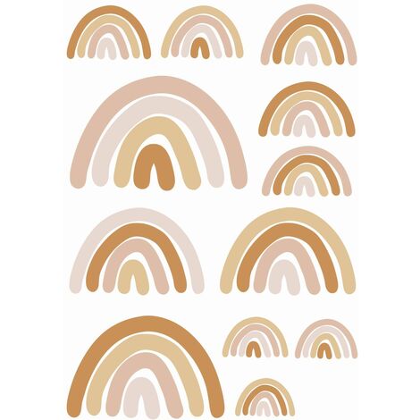 sticker mural arcs en ciel rose terracotta  - ESTAhome