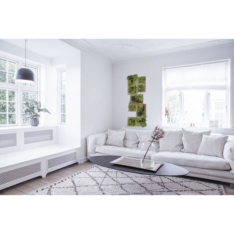 Sticker mural autocollant 46x117cm - Décoration murale jardin vertical pour intérieur et extérieur