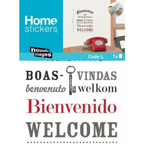 Sticker mural bienvenue en plusieurs langues