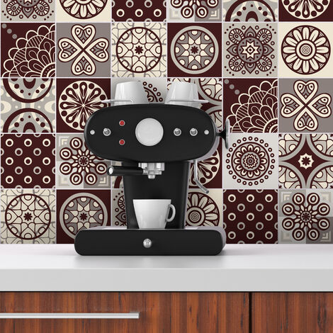 Sticker Mural Carrelage adhésif Cuisine Salle de Bain - 12 STICKERS CARRELAGES AZULEJOS PISCO - 12stickers10x10cm