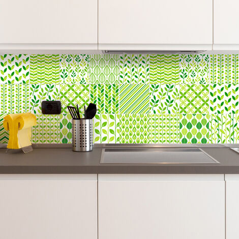 Sticker Mural Carrelage adhésif Cuisine Salle de Bain - 24 STICKERS CARREAUX DE CIMENT ETHNIQUE MALOLOS - 24stickers10x10cm