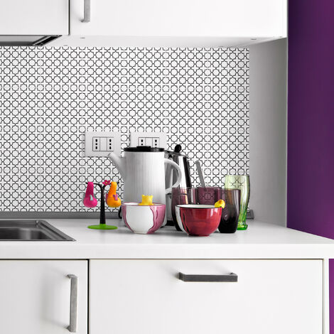 Sticker Mural Carrelage adhésif Cuisine Salle de Bain - 24 STICKERS CARRELAGES ORIENTAL ALGER - 24stickers10x10cm