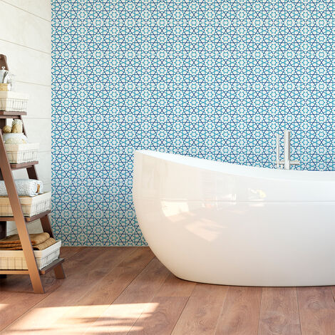 Sticker Mural Carrelage adhésif Cuisine Salle de Bain - 24 STICKERS CARRELAGES ORIENTAL CHARJAH - 24stickers10x10cm