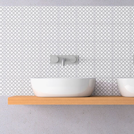 Sticker Mural Carrelage adhésif Cuisine Salle de Bain - 30 STICKERS CARRELAGES ORIENTAL ALEXANDRIE - 30stickers20x20cm