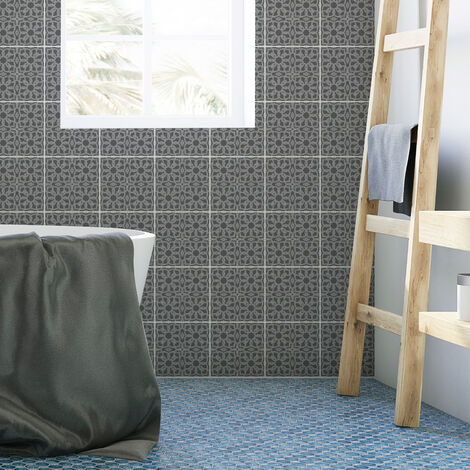 Sticker Mural Carrelage adhésif Cuisine Salle de Bain - 30 STICKERS CARRELAGES ORIENTAL TENDRARA - 30stickers10x10cm