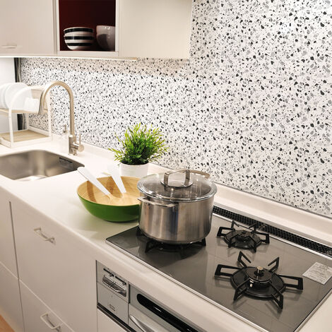 Sticker Mural Carrelage adhésif Cuisine Salle de Bain - 30 STICKERS CARRELAGES TERRAZZO BORGHI - 30stickers10x10cm