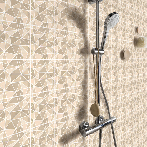 Sticker Mural Carrelage adhésif Cuisine Salle de Bain - 30 STICKERS CARRELAGES TERRAZZO ZORA - 30stickers10x10cm