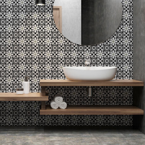 Sticker Mural Carrelage adhésif Cuisine Salle de Bain - 60 STICKERS CARREAUX DE CIMENT AZULEJOS ANTERO - 60stickers20x20cm