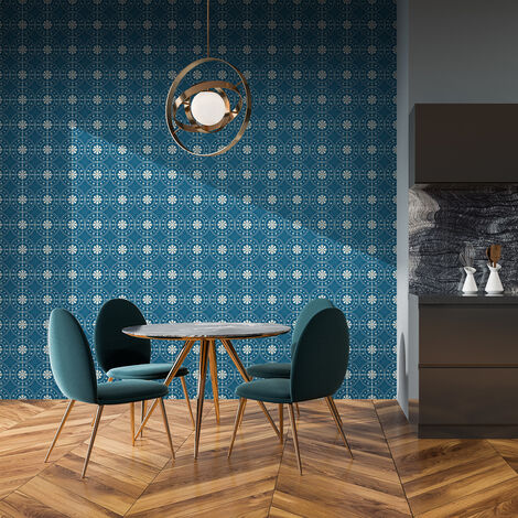 Sticker Mural Carrelage adhésif Cuisine Salle de Bain - 60 STICKERS CARREAUX DE CIMENT AZULEJOS GUSTINO - 60stickers20x20cm