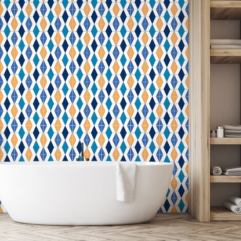 Sticker Mural Carrelage adhésif Cuisine Salle de Bain - 60 STICKERS CARREAUX DE CIMENT AZULEJOS LUPITACIA - 60stickers10x10cm