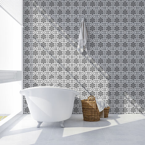 Sticker Mural Carrelage adhésif Cuisine Salle de Bain - 60 STICKERS CARREAUX DE CIMENT AZULEJOS WINIO - 60stickers20x20cm