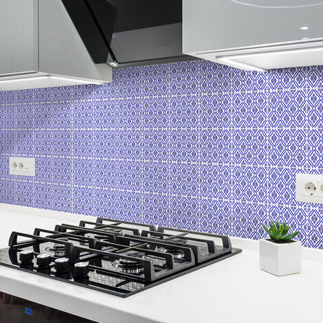 Sticker Mural Carrelage adhésif Cuisine Salle de Bain - 60 STICKERS CARREAUX DE CIMENT ORIENTAL LIWA - 60stickers20x20cm
