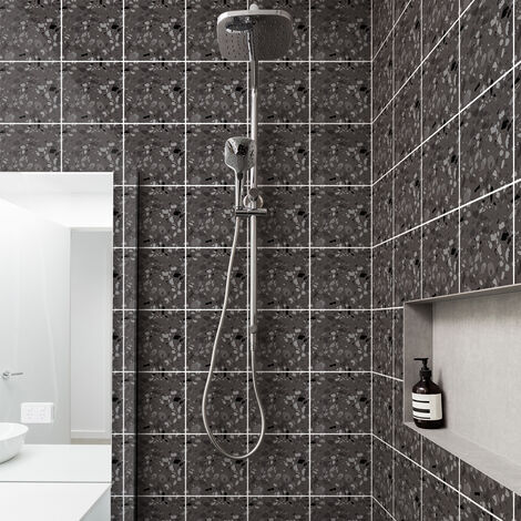 Sticker Mural Carrelage adhésif Cuisine Salle de Bain - 60 STICKERS CARREAUX DE CIMENT TERRAZZO SIMONA - 60stickers20x20cm