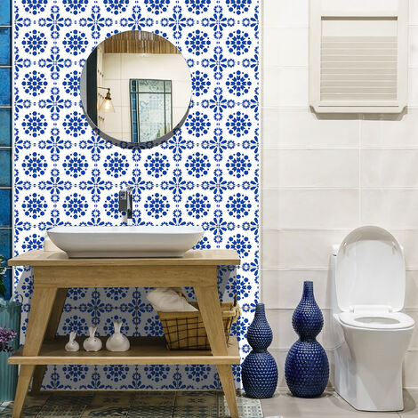 Sticker Mural Carrelage adhésif Cuisine Salle de Bain - 60 STICKERS CARRELAGES ORIENTAL QENA - 60stickers10x10cm