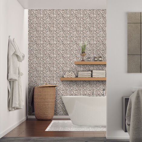 Sticker Mural Carrelage adhésif Cuisine Salle de Bain - 60 STICKERS CARRELAGES TERRAZZO DOLCE ACQUA - 60stickers10x10cm